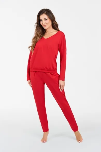 Dres damski, plus size, czerwony, Karina, Italian Fashion