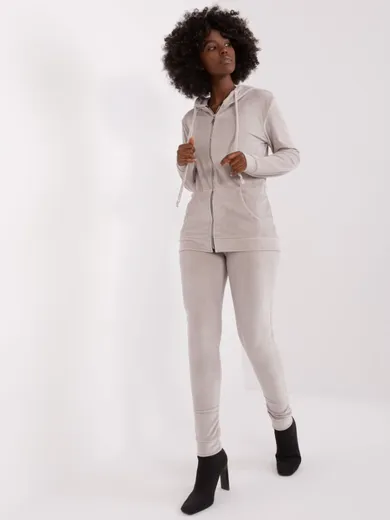 Dres damski, welurowy, szary, Relevance