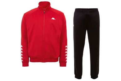 Dres męski, czerwono-czarny, Kappa Till Training Suit