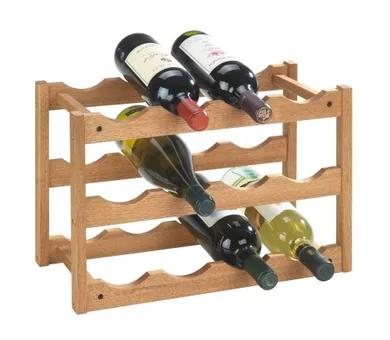 Drewniany stojak, Norvay, na wino, 12 butelek