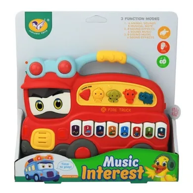 Dromader, mini pianinko, zabawka muzyczna, autobus
