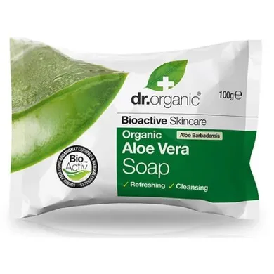 Dr.Organic, Aloe Vera, Soap, oczyszczające mydło w kostce z aloesem, 100g