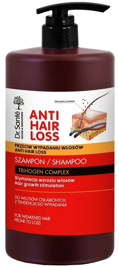 Dr.Sante, Anti Hair Loss, szampon stymulujący wzrost włosów, 1000 ml