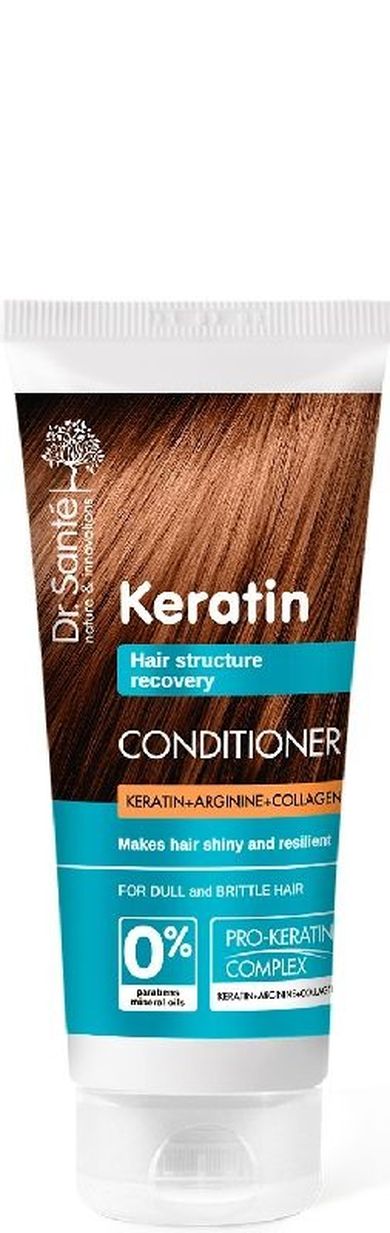 Dr.Sante, Keratin Hair, odżywka odbudowująca do włosów łamliwych i matowych, 200 ml