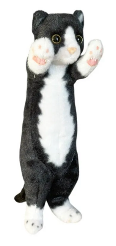 Dubi, Kot stojący, maskotka, czarno-biały, 25 cm