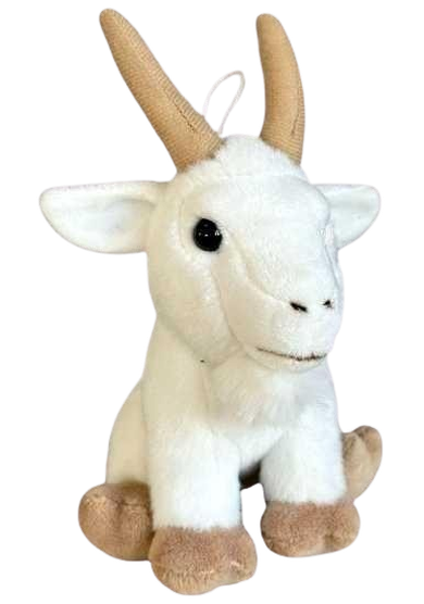 Dubi, Ziki, koza, maskotka, biała 14 cm