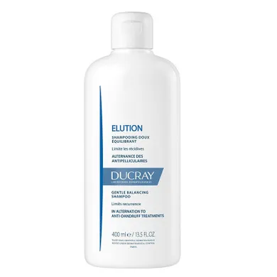 Ducray, Elution, delikatny szampon przywracający równowagę skórze głowy, 400 ml