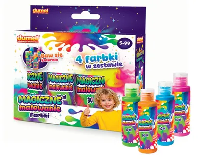 Dumel, Magiczne Malowanie, farbki, zestaw uzupełniający, 4-60 ml