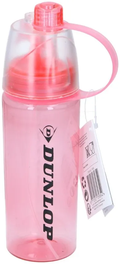 Dunlop, bidon sportowy ze spryskiwaczem, różowy, 550 ml