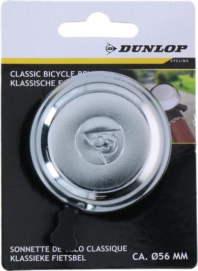 Dunlop, dzwonek rowerowy, classic silver, 56mm