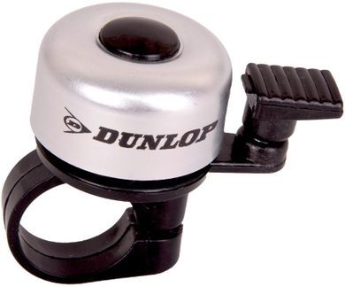 Dunlop, dzwonek rowerowy, gruszka, srebrny, 35 mm