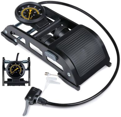 Dunlop, pompka nożna, 2 tłokowa z manometrem