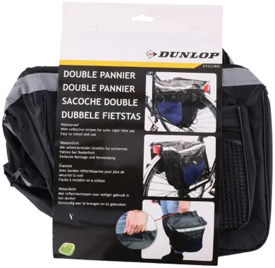 Dunlop, torba, sakwa rowerowa na bagażnik, granatowa, 26l