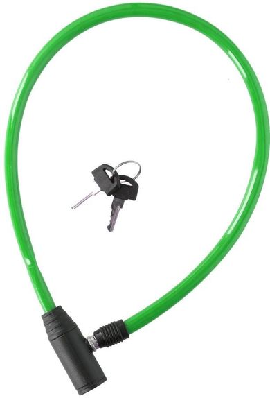 Dunlop, zapięcie rowerowe, linka, zamek, zielone, 0,4-65 cm