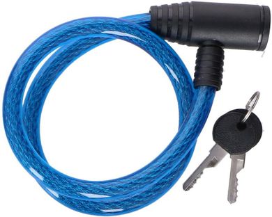 Dunlop, zapięcie rowerowe, spiralne na klucz, 12-65 cm, niebieskie