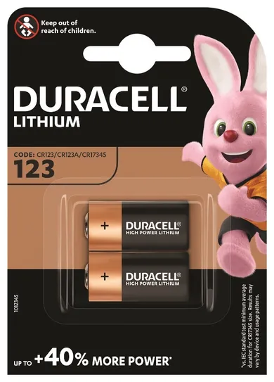 Duracell, bateria litowa, 123, 2 szt.