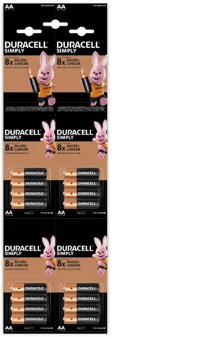 Duracell, Simply, bateria alkaliczna Lr06, 16 szt.