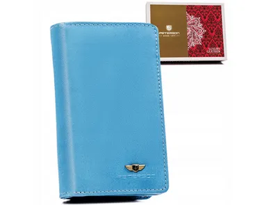 Duży, skórzany portfel damski z systemem RFID, Peterson