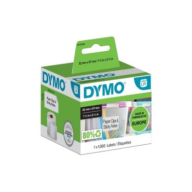 Dymo, zestaw etykiet, 32-57mm, białe, 1000 szt., S0722540