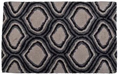 Dywanik łazienkowy, beżowo-szaro-czarny, 50-80 cm