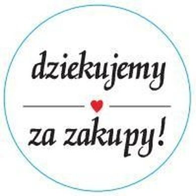 Dziękujemy za zakupy, ozdobne naklejki okrągłe, 500 szt.