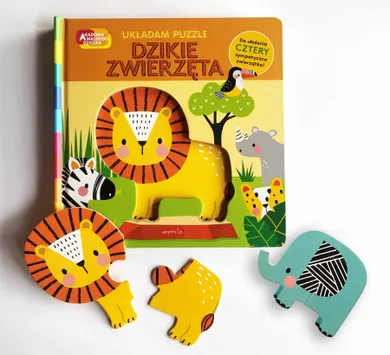 Dzikie zwierzęta. Akademia mądrego dziecka. Układam puzzle