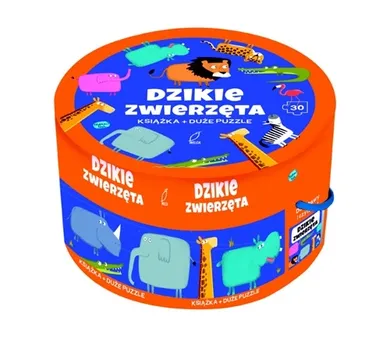 Dzikie zwierzęta. Książka z puzzlami w pudełku