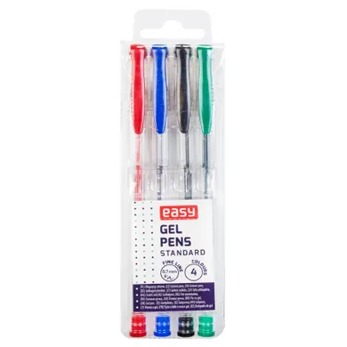 Easy, długopisy żelowe, 4 kolory