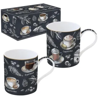 Easy Life, kubek porcelanowy w ozdobnym pudełku, 350 ml, 2 szt.