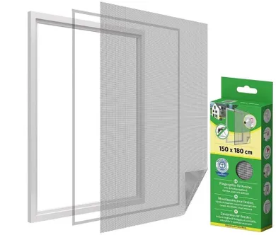 Easy Life Mako, moskitiera okienna, poliester, taśma rzep, biała, 150-180 cm