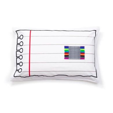 Eat Sleep Doodle, Notatnik, poszewka na poduszkę do malowania, 75-50 cm