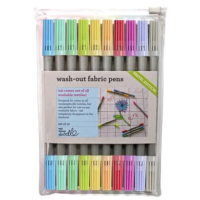 Eat Sleep Doodle, zestaw zmywalnych pisaków dwustronnych, pastelowe kolory, 10 szt.
