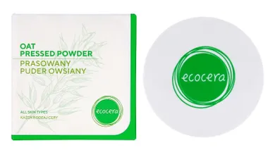 Ecocera, puder prasowany owsiany, każdy rodzaj cery, 10g