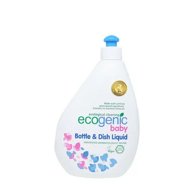 Ecogenic, płyn do mycia butelek, smoczków i zabawek, bezzapachowy, 500 ml