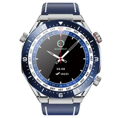 EcoWatch, smartwatch, EW01, srebrny