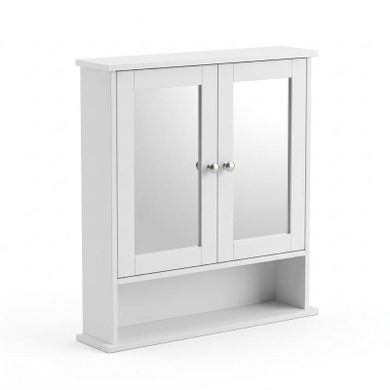 Edaxo, Luma, wisząca szafka łazienkowa z lustrem, 56-13-58 cm