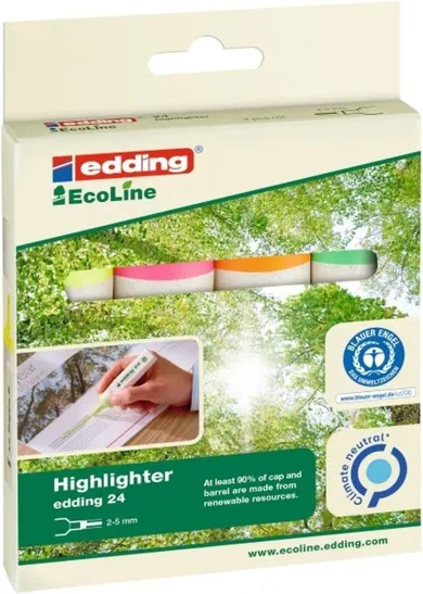 Edding, Ecoline, zakreślacz, 2-5 mm, 4 kolory