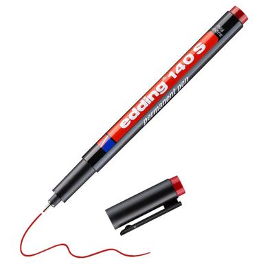 Edding, marker niezmywalny do folii, foliopis 0,3 mm, 140 s, czerwony