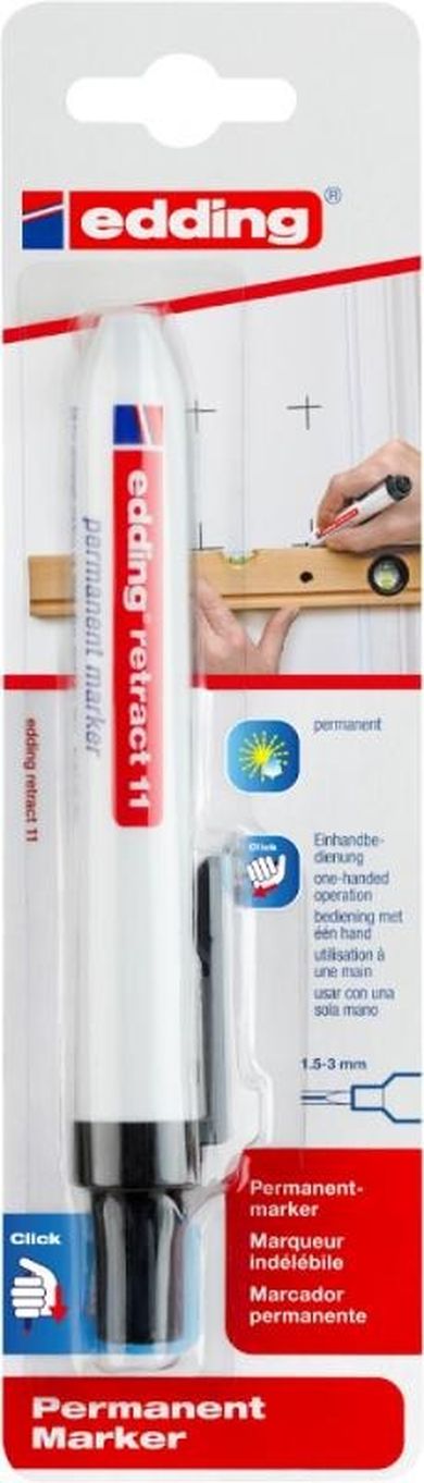 Edding, marker permanentny automatyczny, 1,5-3 mm, czarny, 1 szt.