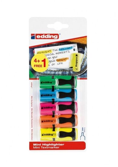 Edding, mini zakreślacze, 1-3 mm, 5 szt.