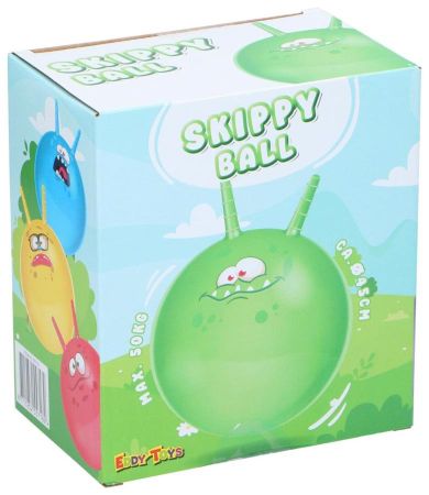 Eddy Toys, piłka do skakania z rogami, 45 cm, zielona