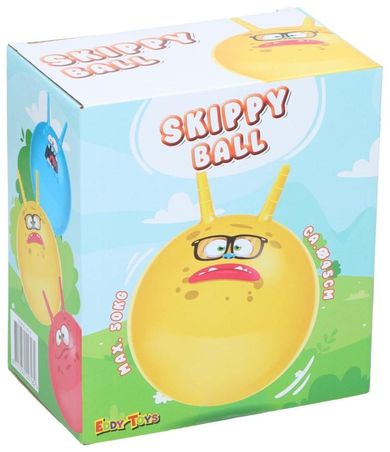 Eddy Toys, piłka do skakania z rogami, 45 cm, żółta