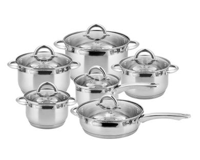 Edelhoff, garnki jumbo silver, 12 elementów