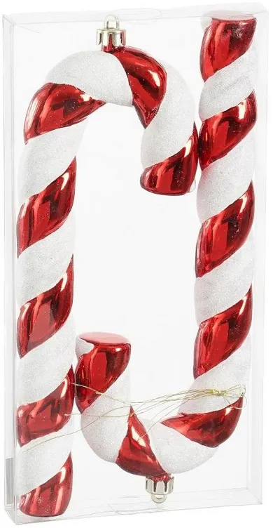 Edelman, Mica, bombka formówka, plastikowa bezpieczna, cukrowe laski, 2 szt.