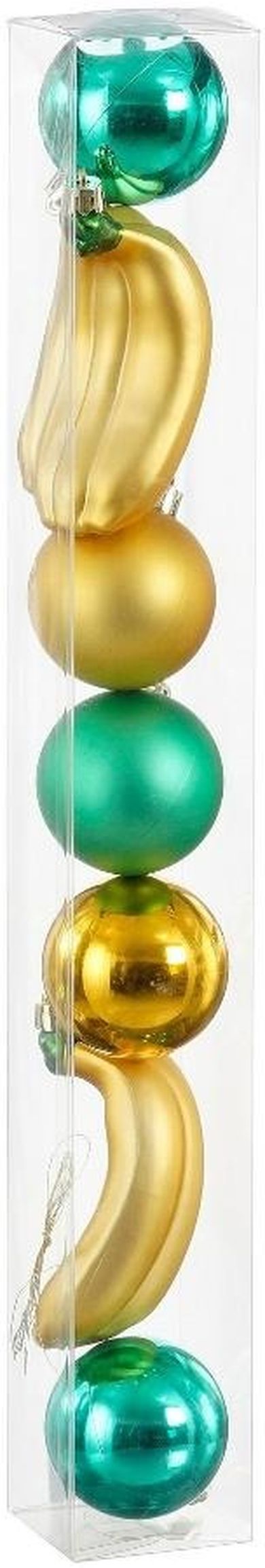 Edelman, Mica, bombki dekoracyjne plastikowe, banany, 7 szt.