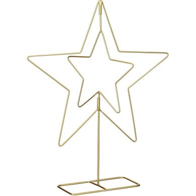 Edelman, Mica, gwiazda dekoracyjna, stojak metalowa, złota, 50 cm