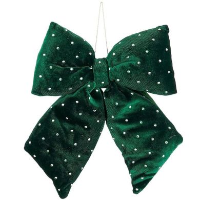 Edelman, Mica, kokarda dekoracyjna, zielona, 20-23 cm