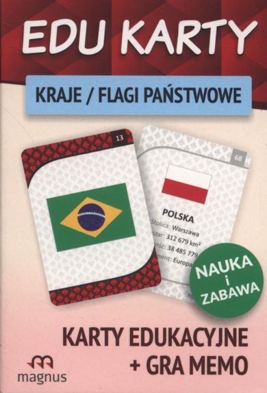 Edu karty. Kraje flagi państwowe + gra memo