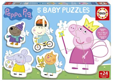 Educa, Baby, Świnka Peppa, puzzle 5w1