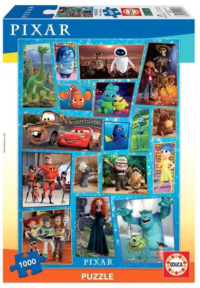 Educa, Bohaterowie bajek Disney, Pixar, puzzle, 1000 elementów